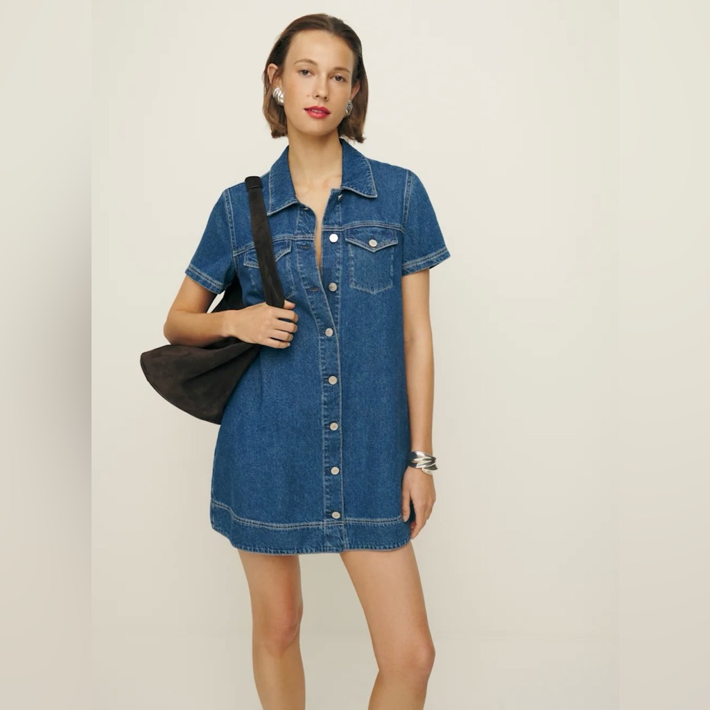 Reformation Harlee Denim Mini Dress